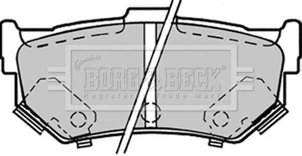BORG & BECK Комплект тормозных колодок, дисковый тормоз BBP1298